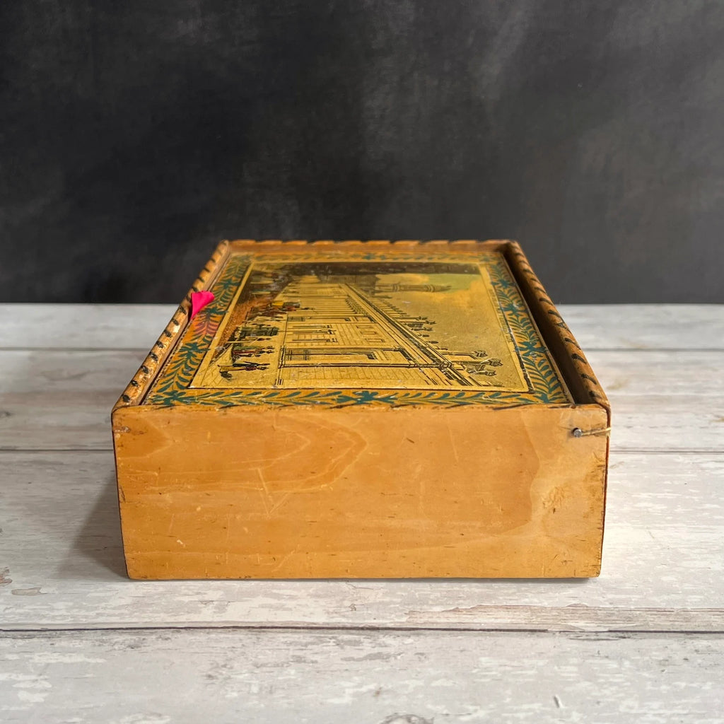 RARE Whitewood Early Tunbridge Ware Box Bank Of England London Financial District C 1830