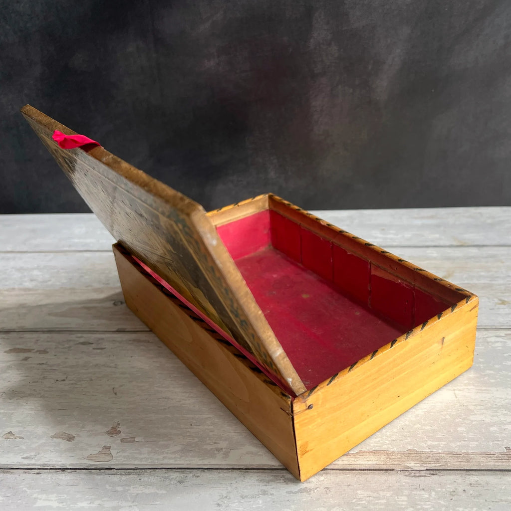 RARE Whitewood Early Tunbridge Ware Box Bank Of England London Financial District C 1830
