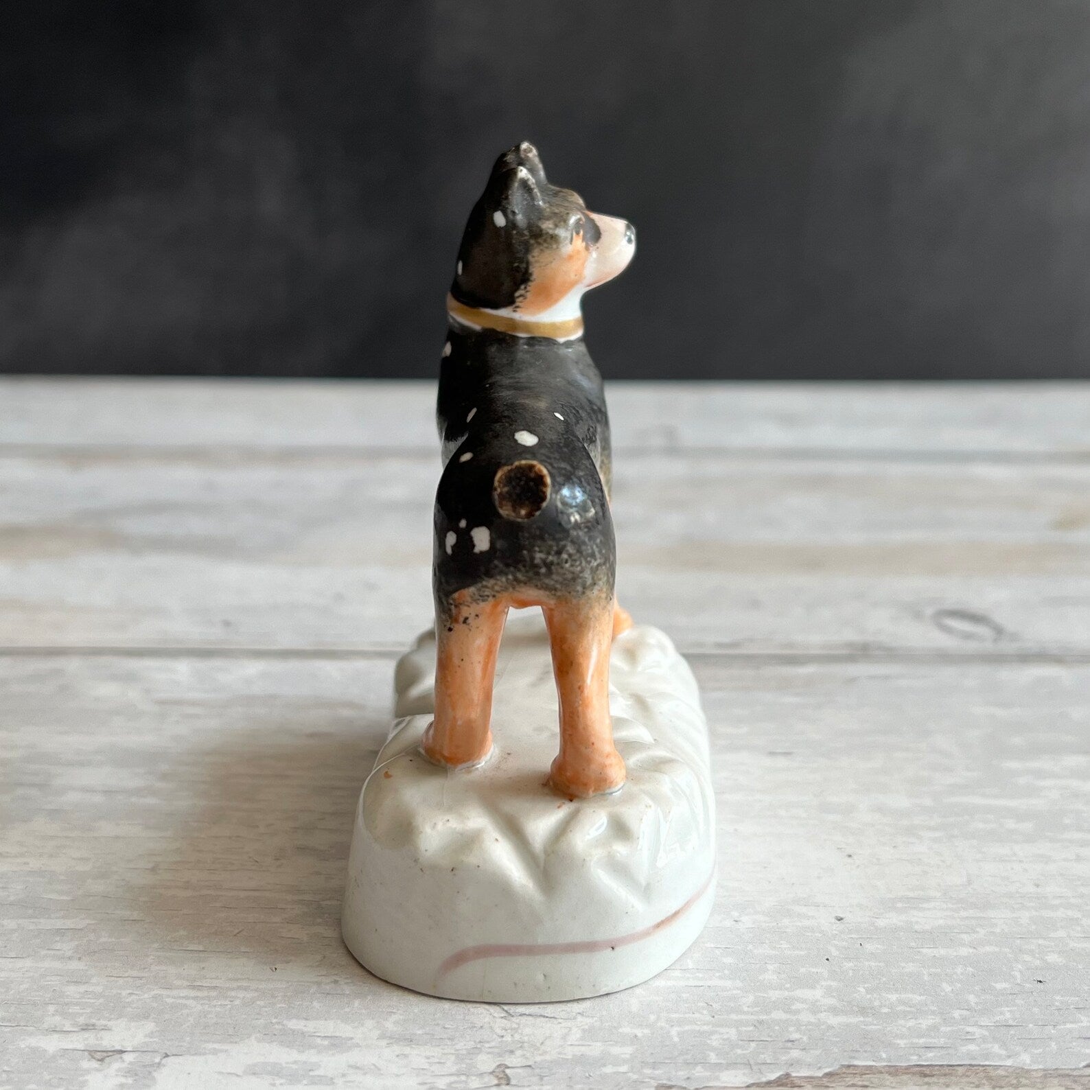 19th Century Miniature Staffordshire Terrier Dog Figure C 1840 AF