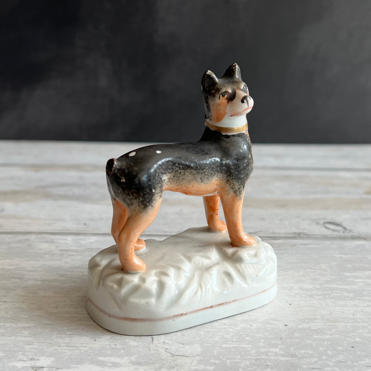 19th Century Miniature Staffordshire Terrier Dog Figure C 1840 AF