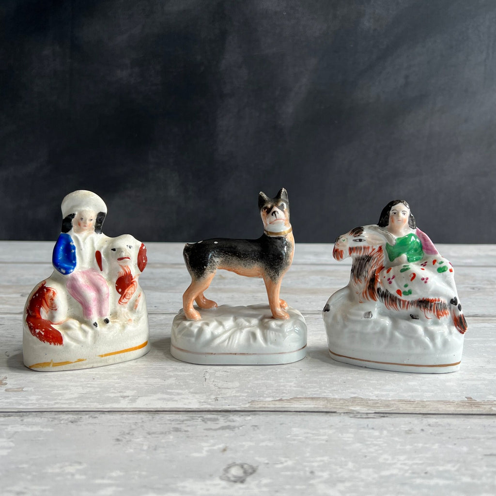 19th Century Miniature Staffordshire Terrier Dog Figure C 1840 AF