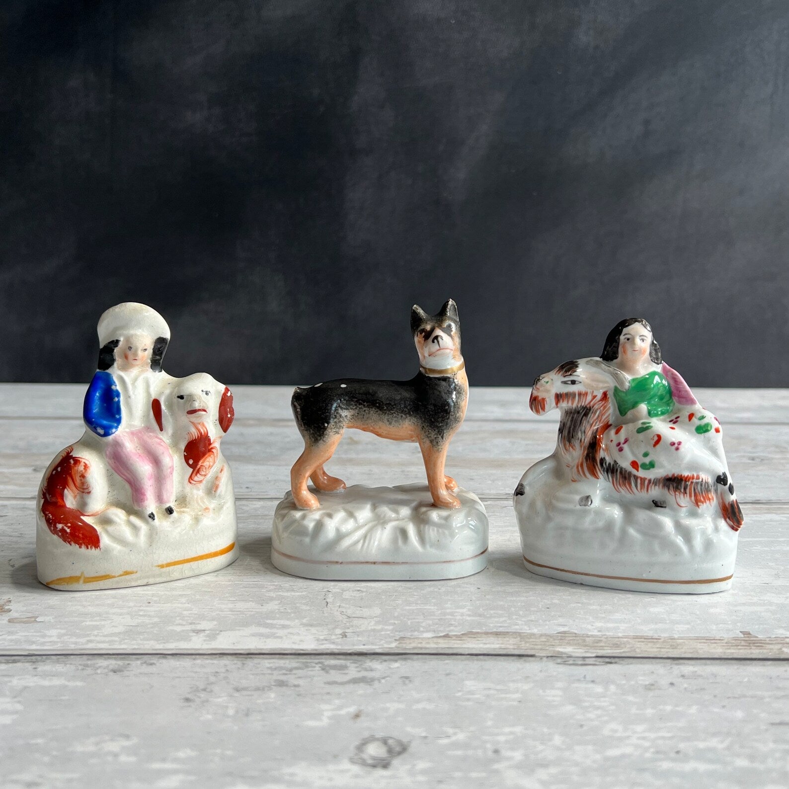 19th Century Miniature Staffordshire Terrier Dog Figure C 1840 AF