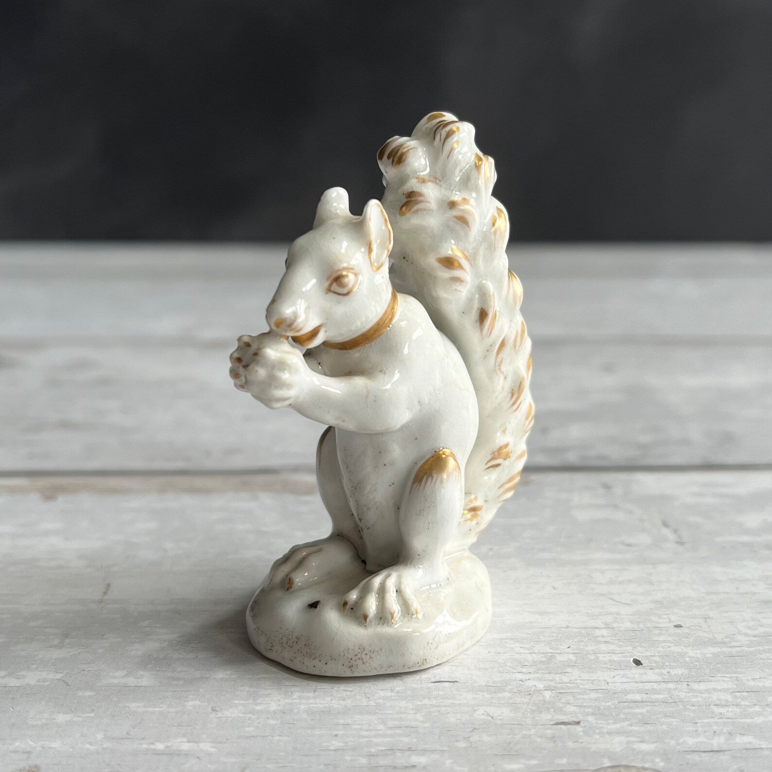 RARE 19th Century Antique Derby White Porcelain Squirrel Figure C 1810