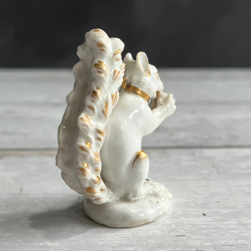 RARE 19th Century Antique Derby White Porcelain Squirrel Figure C 1810