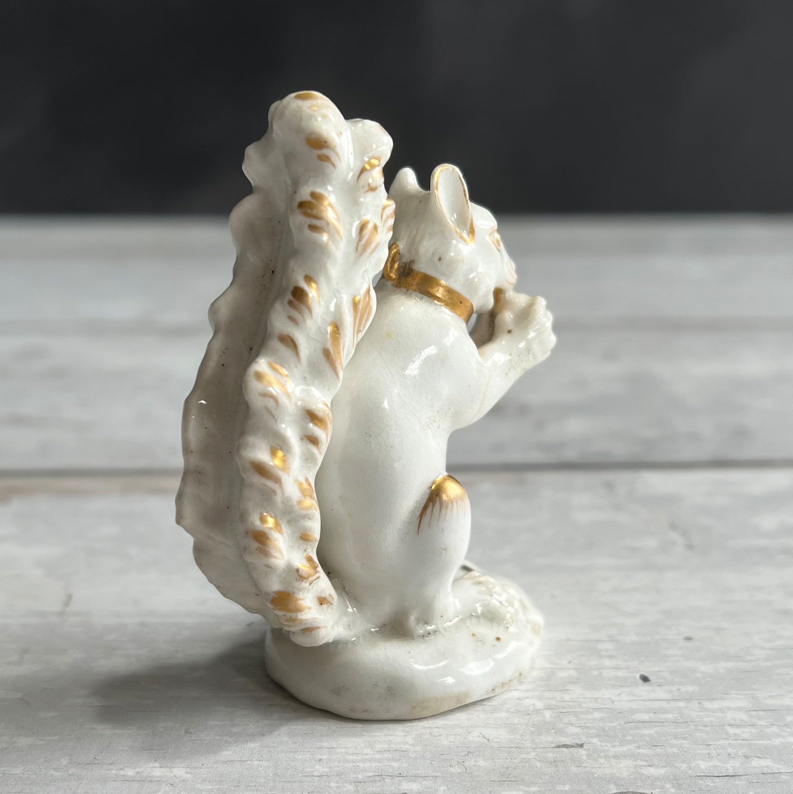 RARE 19th Century Antique Derby White Porcelain Squirrel Figure C 1810