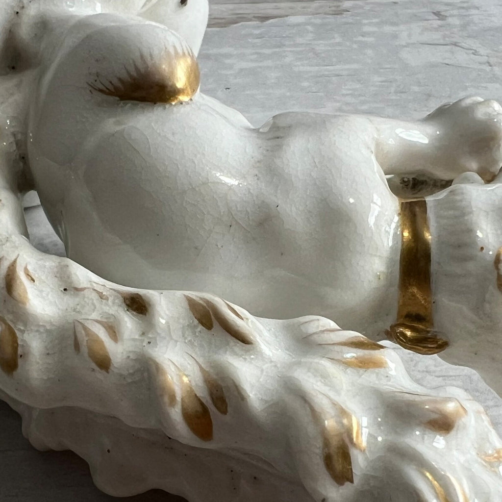 RARE 19th Century Antique Derby White Porcelain Squirrel Figure C 1810
