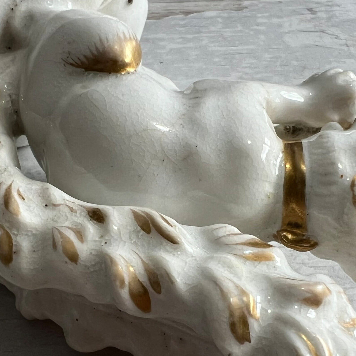 RARE 19th Century Antique Derby White Porcelain Squirrel Figure C 1810
