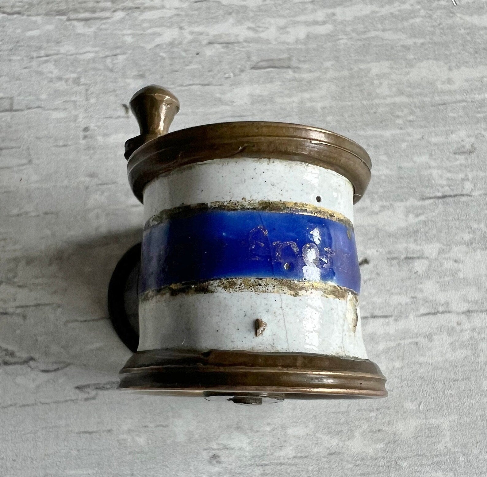 Georgian Miniature Bilston Enamel Tape Measure Circa English Circa 1780s AF Brighton Gift