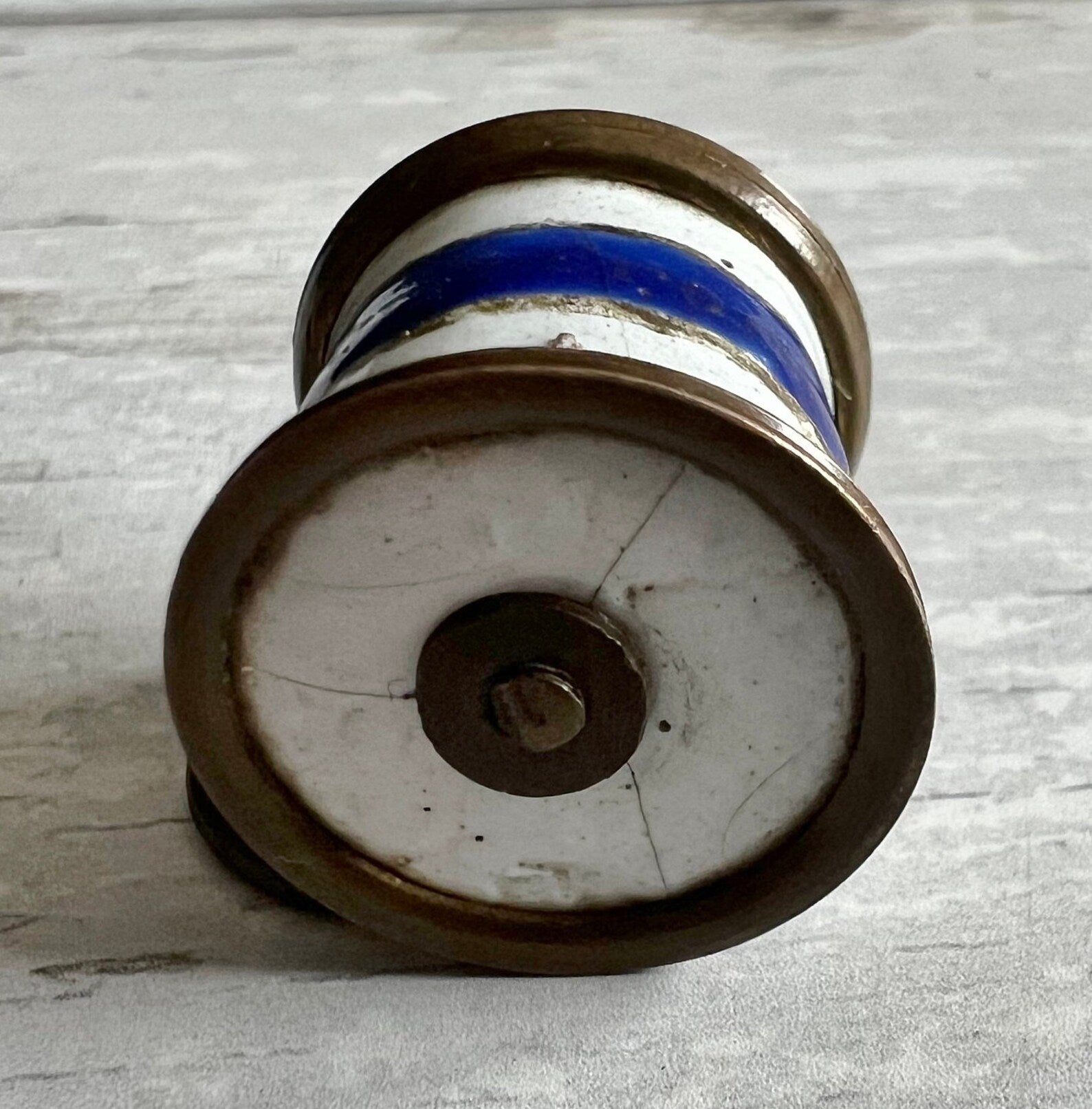 Georgian Miniature Bilston Enamel Tape Measure Circa English Circa 1780s AF Brighton Gift