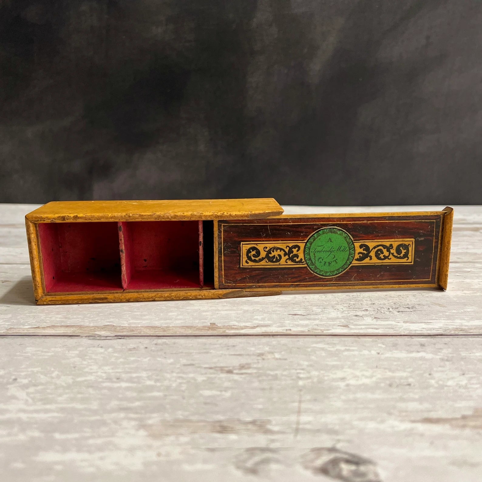19th Century Whitewood Cotton Reel Box A Tunbridge Wells Gift Early Tunbridge Ware C 1810