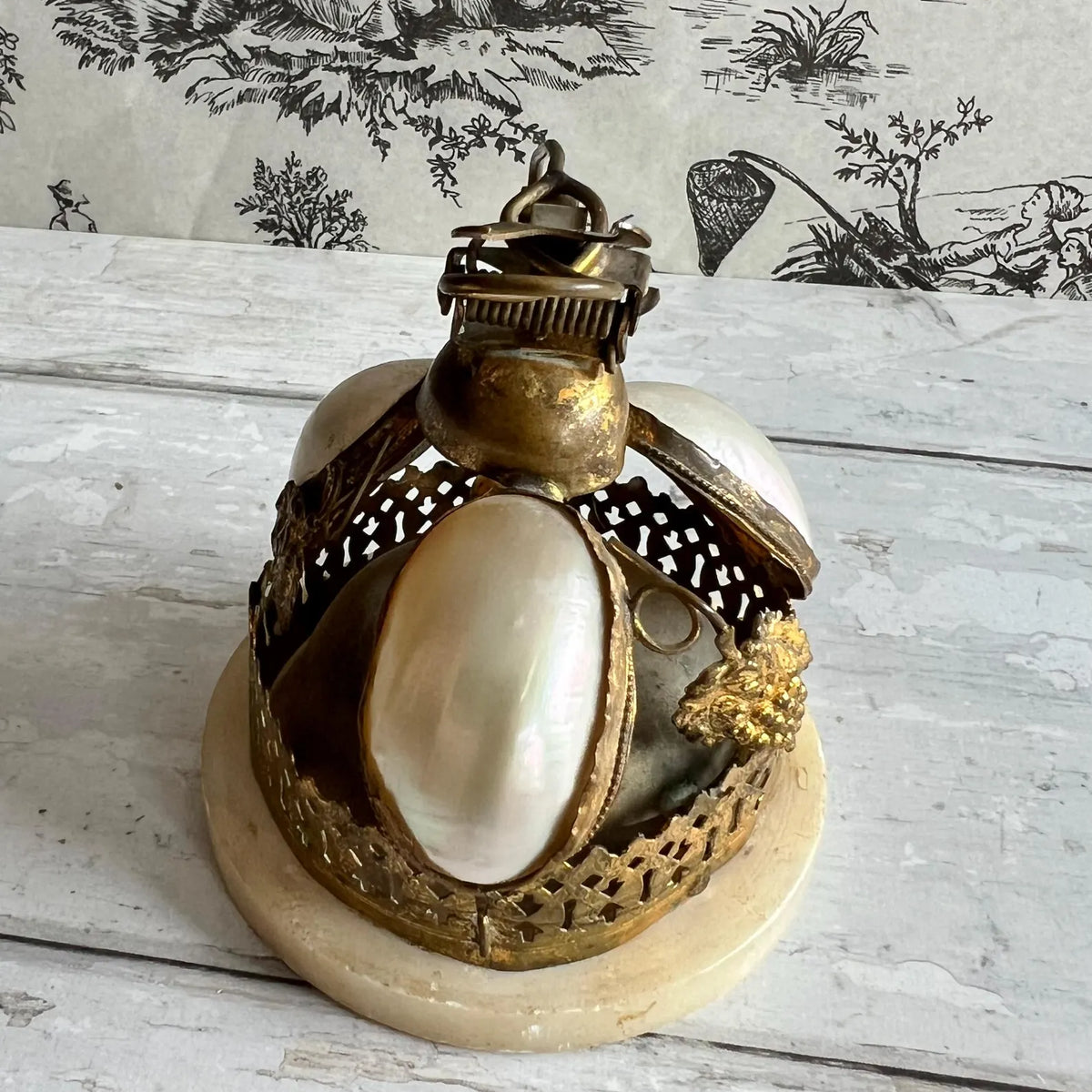 19th Century Dinner Bell Mother of Pearl Circa 1850