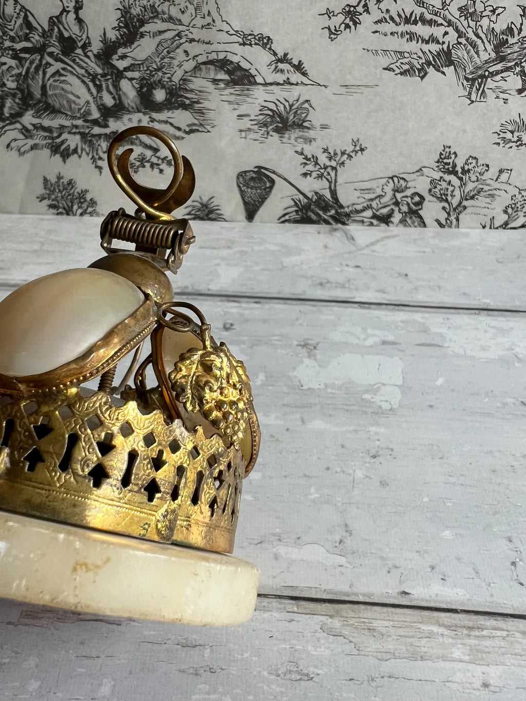 19th Century Dinner Bell Mother of Pearl Circa 1850