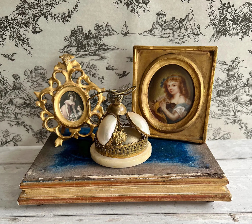 19th Century Dinner Bell Mother of Pearl Circa 1850