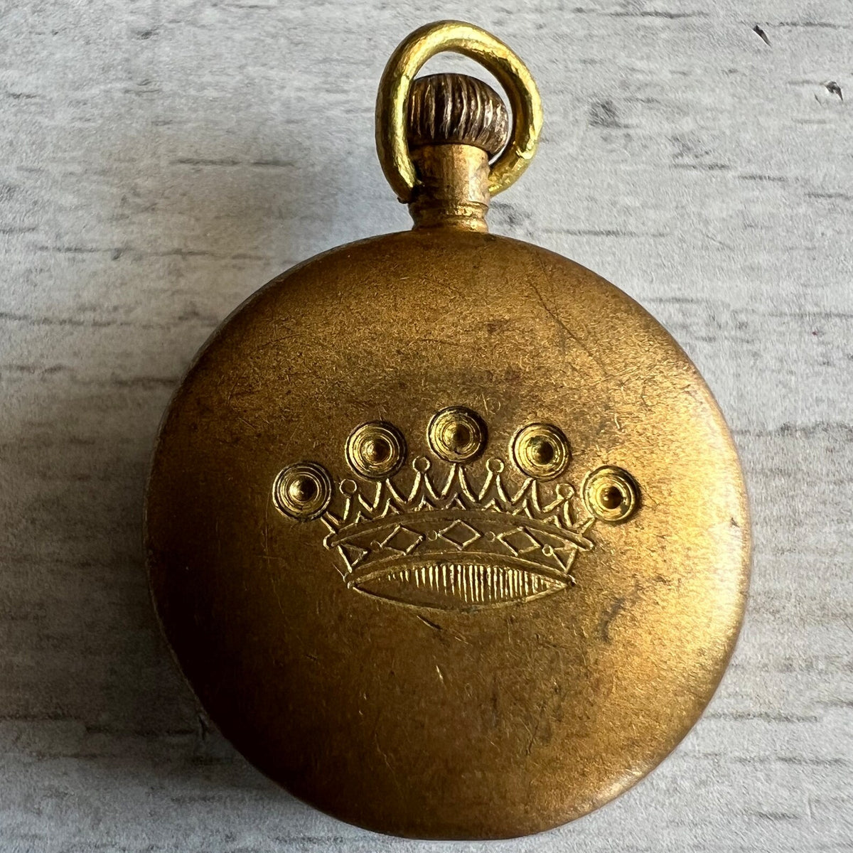 Antique 19th Century Fashion Doll Gilt Pocket Watch C 1870