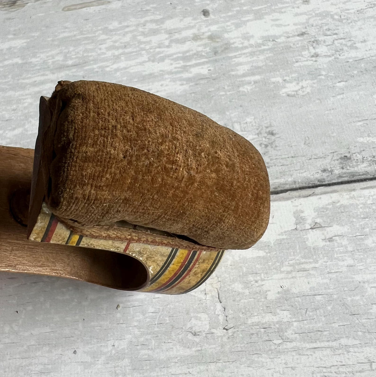19th Century Sewing Clamp Faith Tunbridge Ware White Wood English C 1820