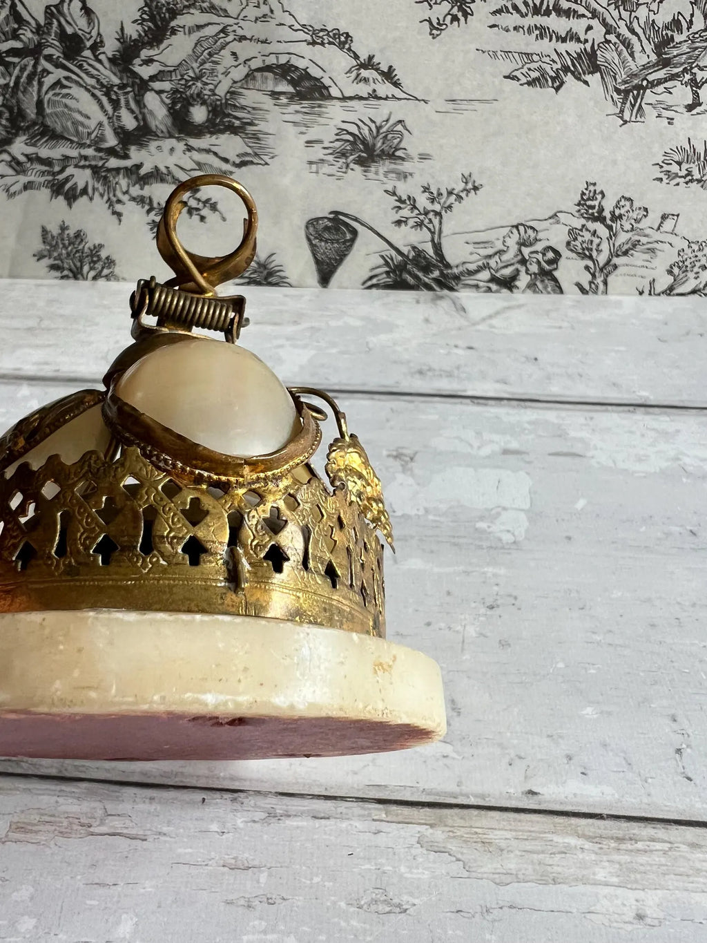 19th Century Dinner Bell Mother of Pearl Circa 1850
