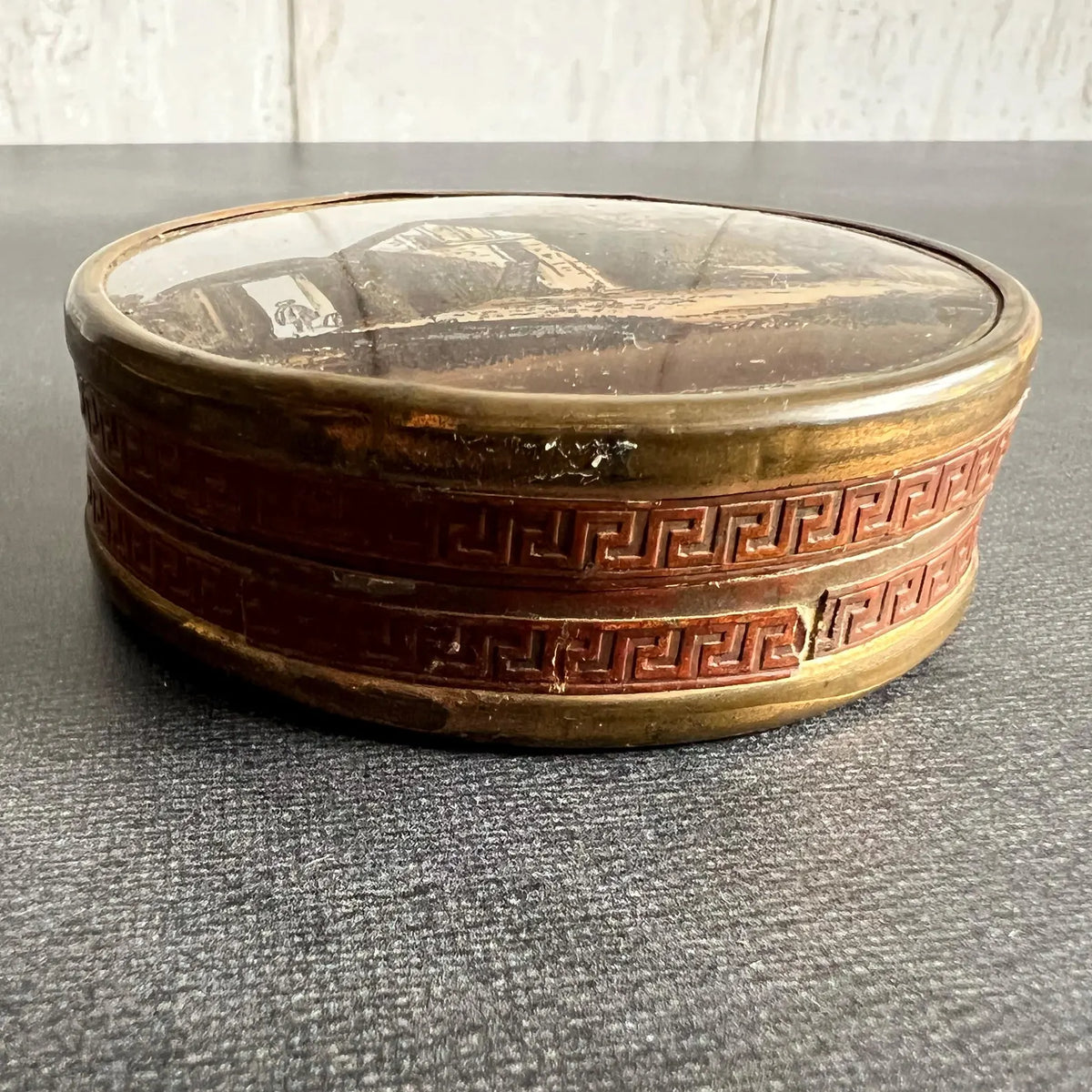 Antique Bonbon Box Candy Box Circa 1830 Georgian Sepia Tones