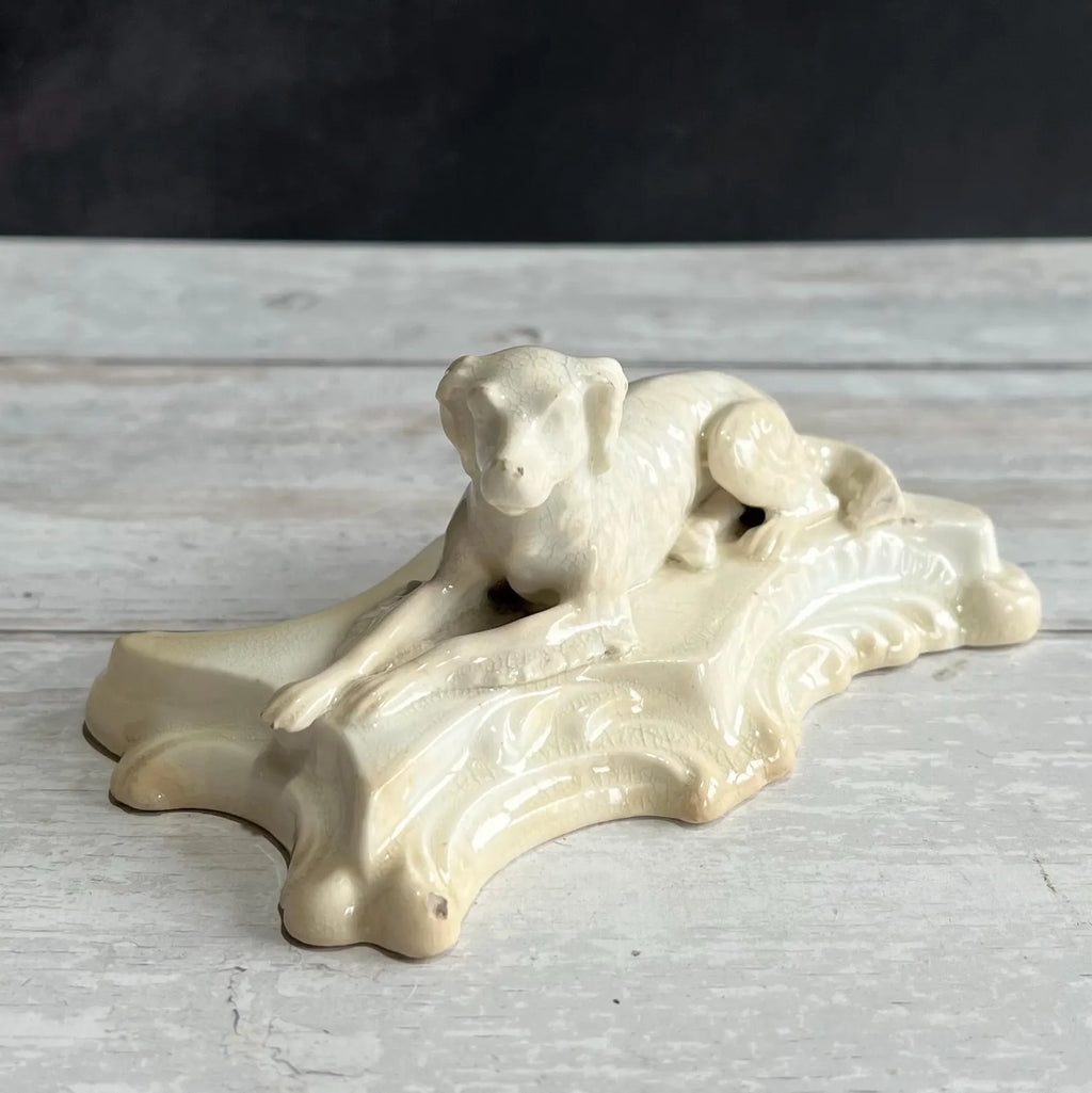 19th Century Georgian Pottery Dog Figure English C 1830