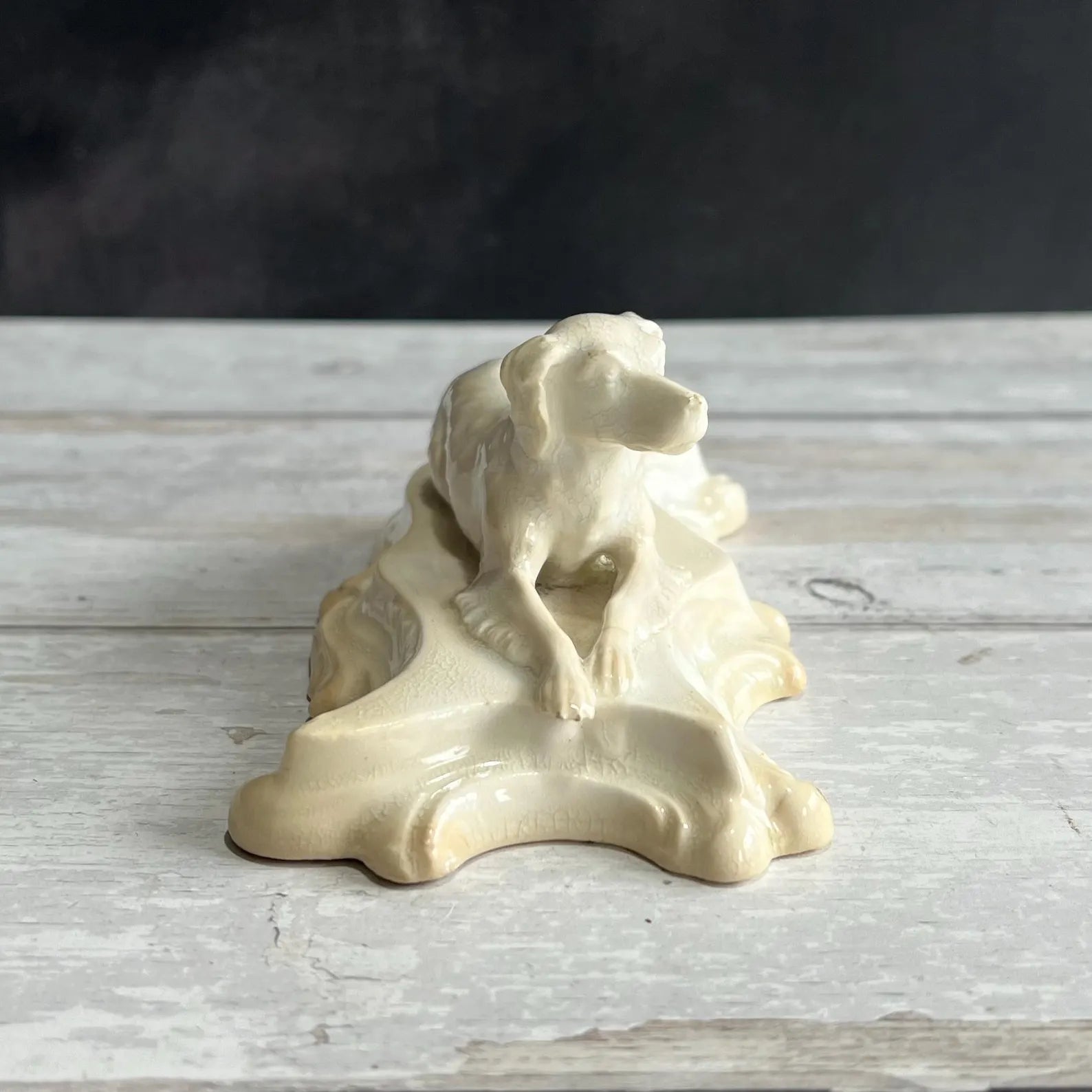 19th Century Georgian Pottery Dog Figure English C 1830