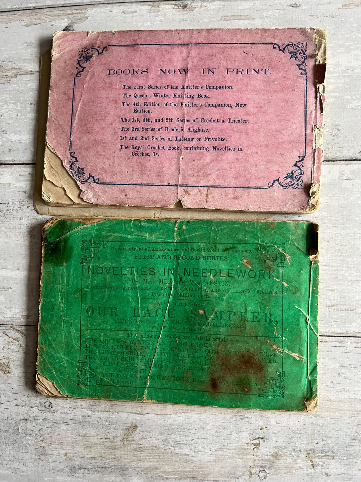 Rare 1860s Needlework Books Mrs Mee & Miss Austin Victorian Craft
