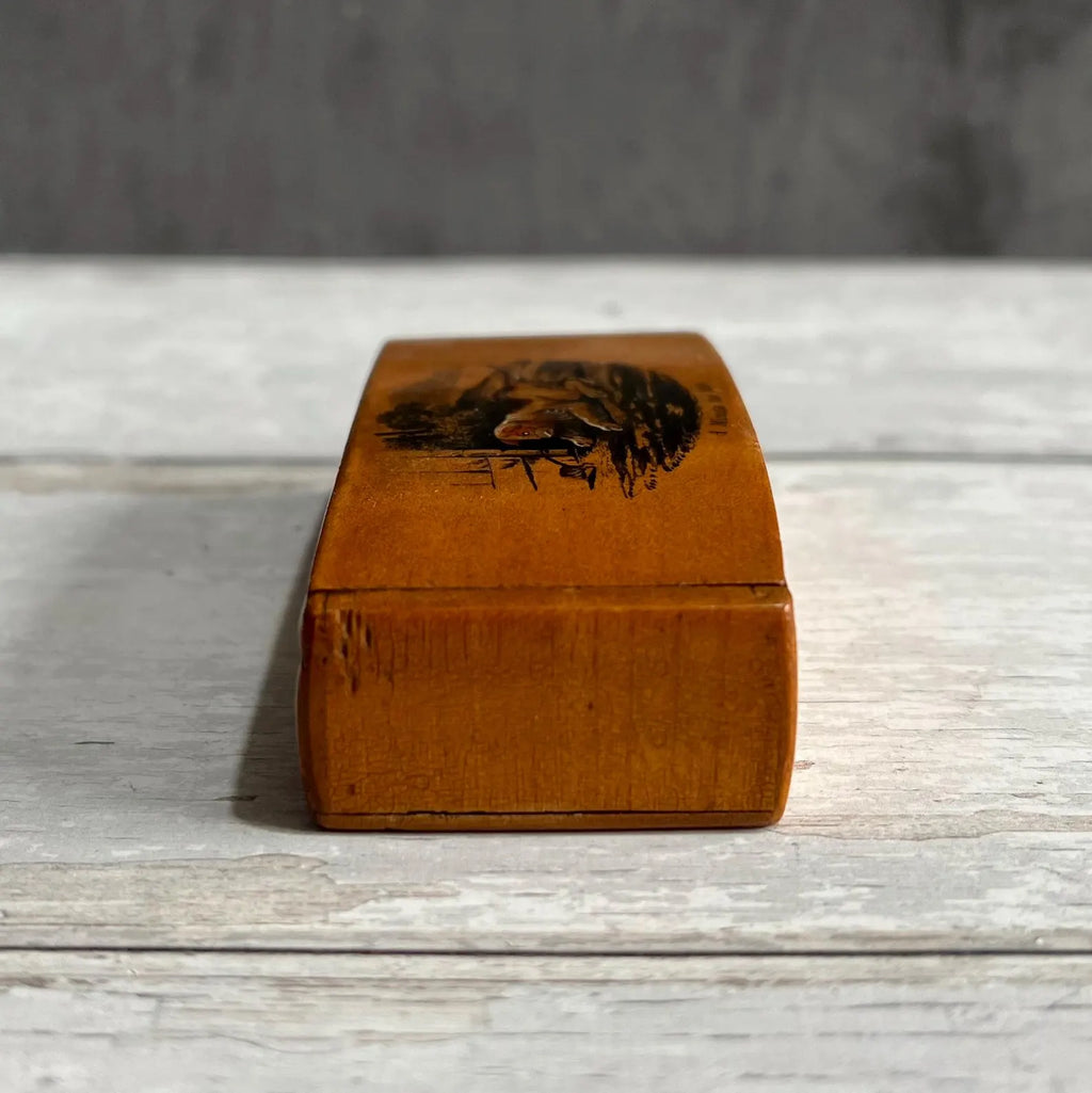 Mauchline Snuff Box A Minute Too Late Dog and Rat C 1850