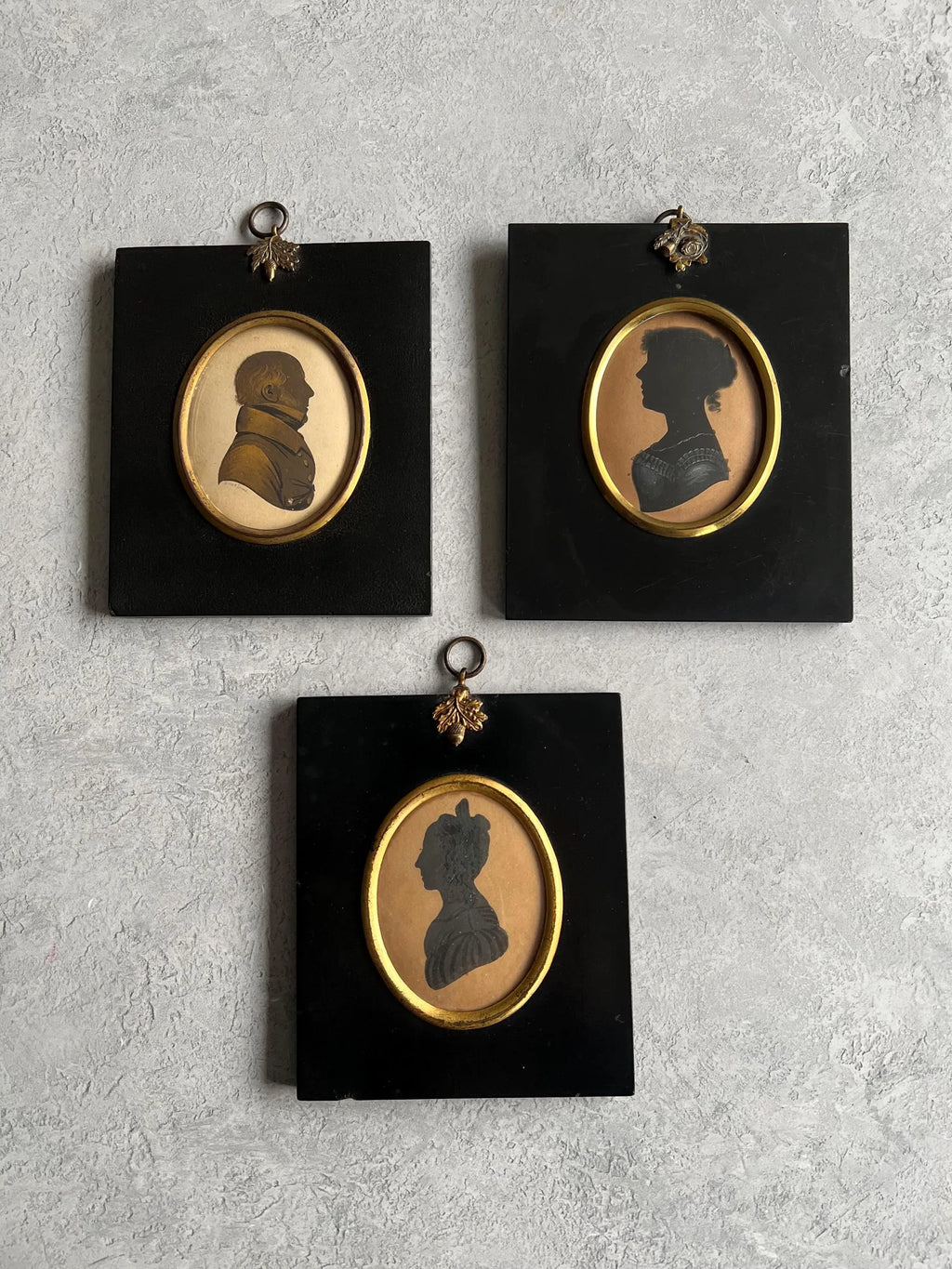 Georgian Henry Herve Silhouette of Regency Lady With Herve Label C 1810