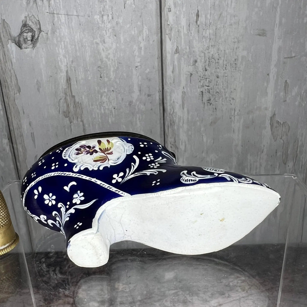 18th Century Enamel Shoe Bonbonniere Snuff Box C 1770