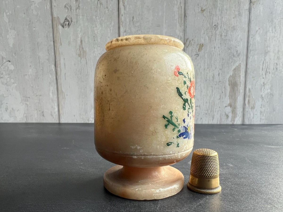 Victorian Alabaster Peep Egg Matlock Bath Souvenir Optical Toy