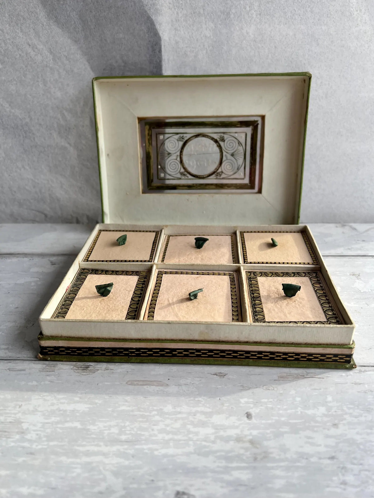 19th Century Bonbon Box Dragee Box Mirrored Beaded Wire Work C 1820