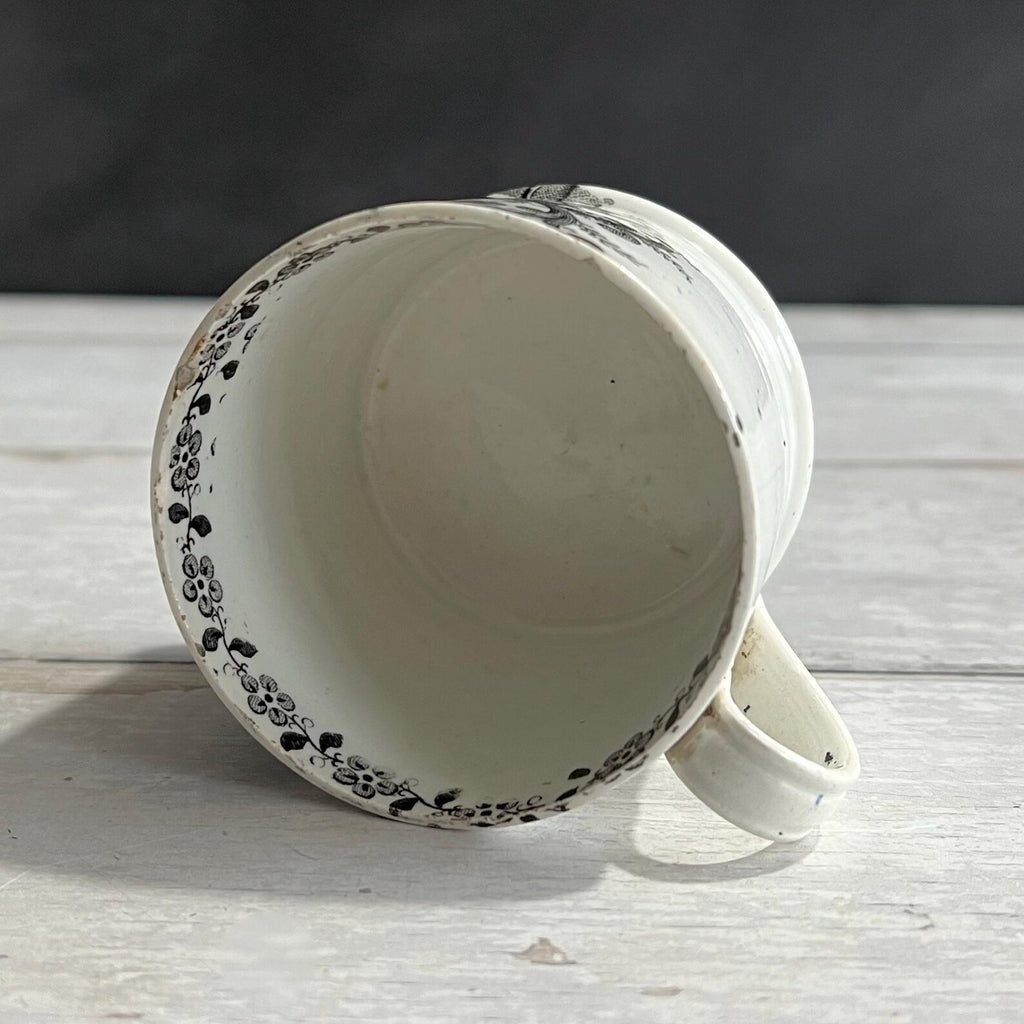 19th Century Childs Mug Joseph Gift Nursery Ware Children Kite Hoop Rolling C 1820
