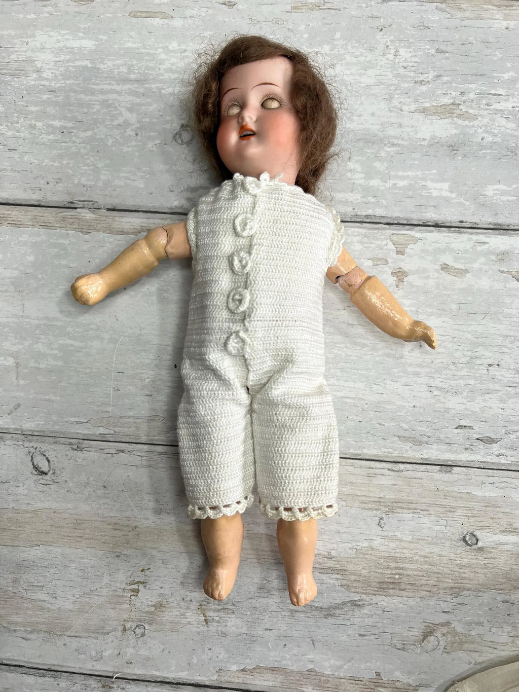 Antique 9 inches German Bisque Doll by Schoenau & Hoffmeister Porzellanfabrik Burggrub 1909 10/0