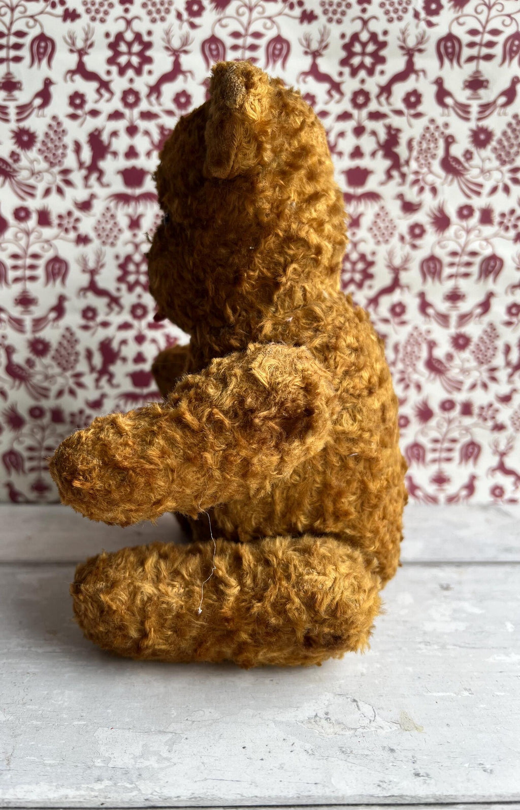 Vintage Teddy Bear Silk Plush 9 inch C 1920s