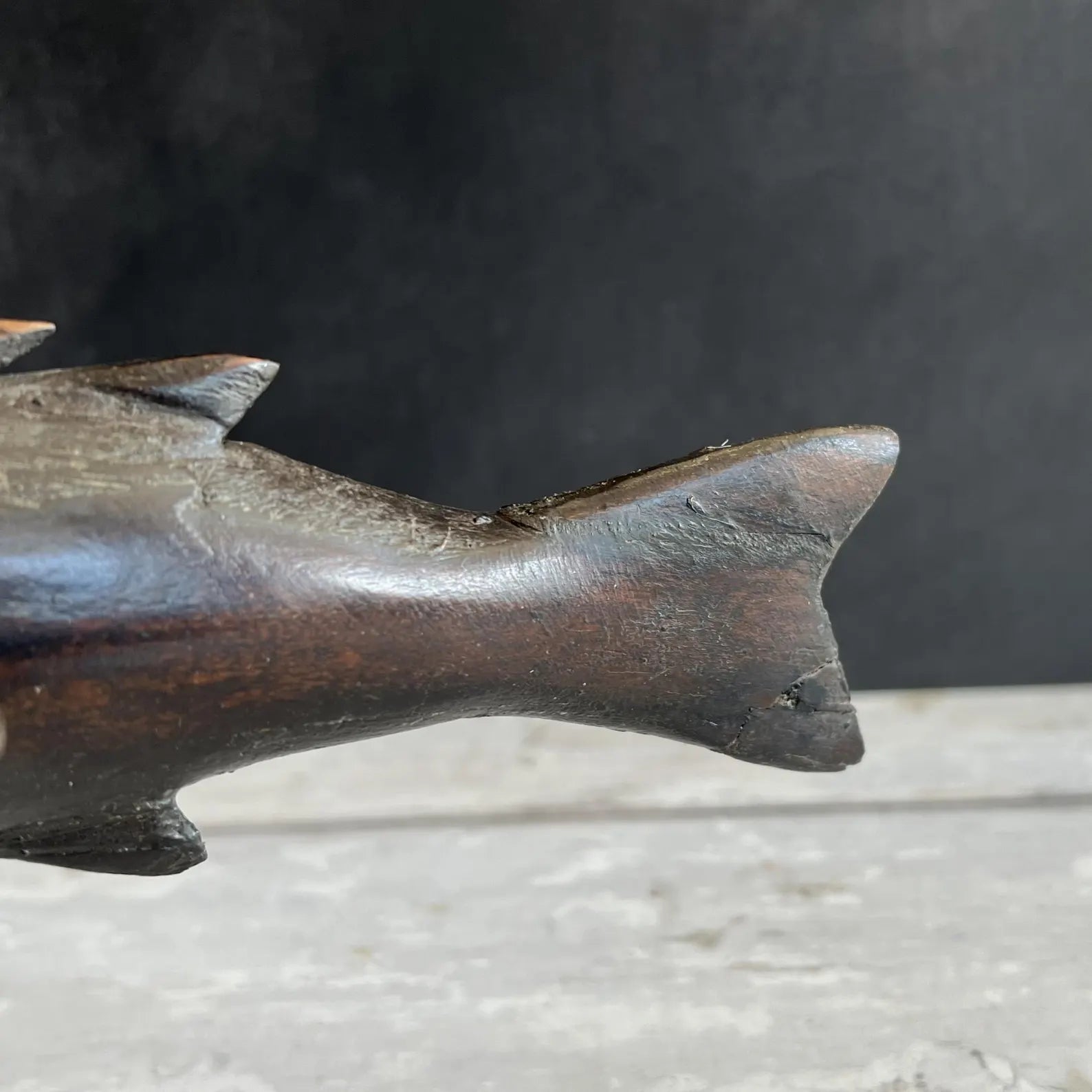 Antique Pitcairn Islands Carved Flying Fish C 1890 HMS Bounty Mutiny Interest