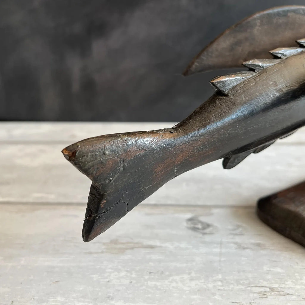 Antique Pitcairn Islands Carved Flying Fish C 1890 HMS Bounty Mutiny Interest