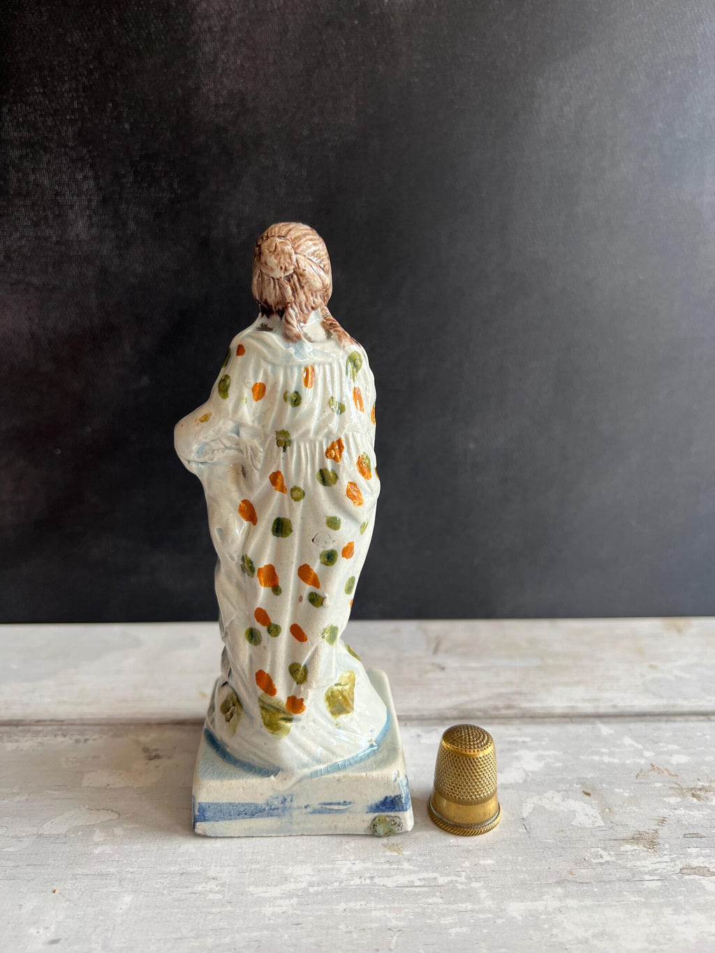1790 Pratt Ware Pearlware Figure, English Cornucopia of Plenty