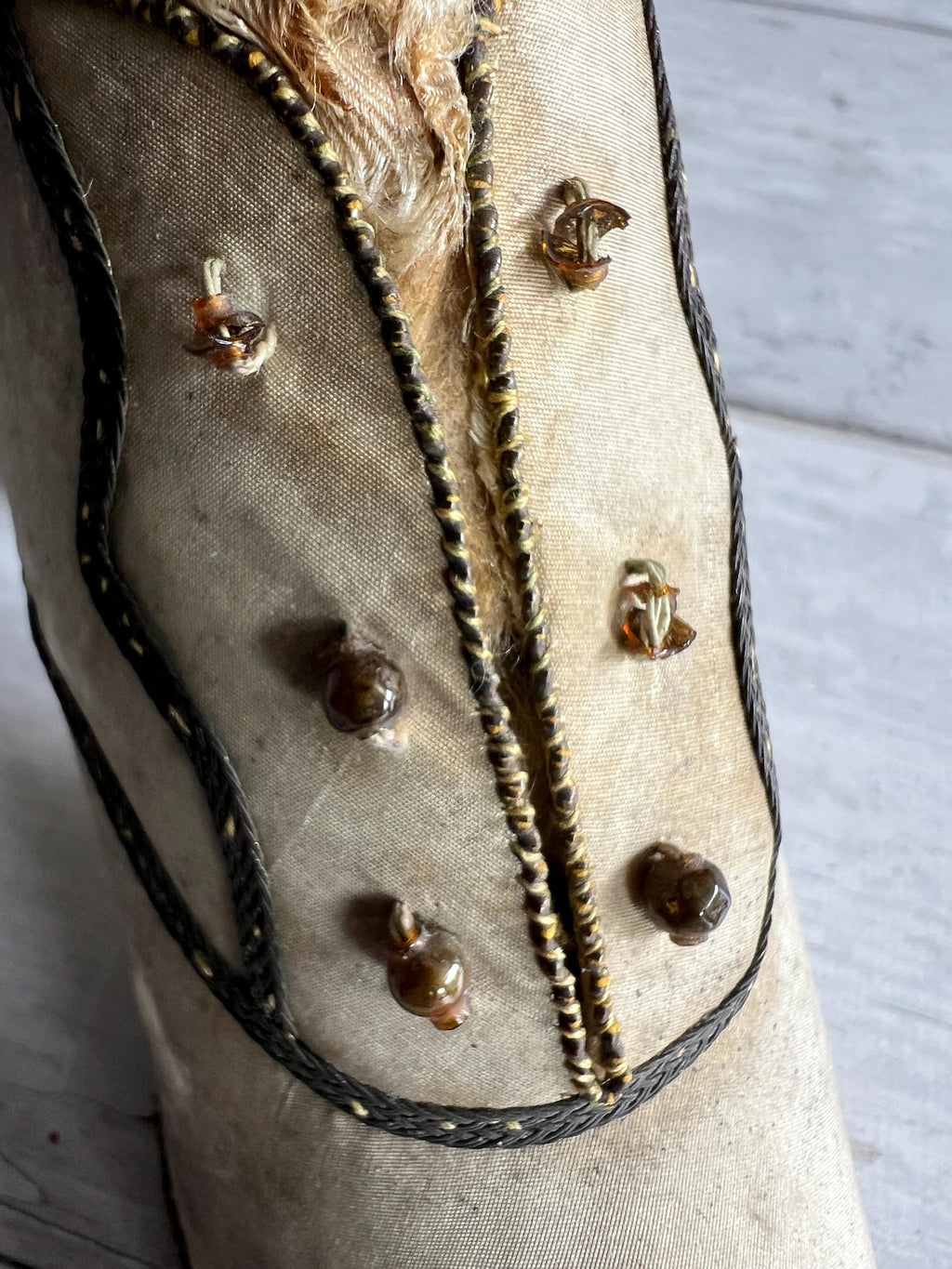 Antique 19th Century Silk Shoe Pincushion Circa 1900