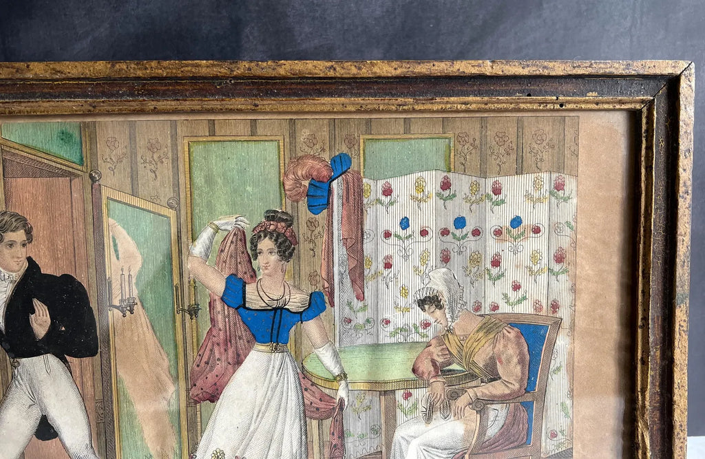19th Century French Theatrical Engraving Circa 1820s RARE Print