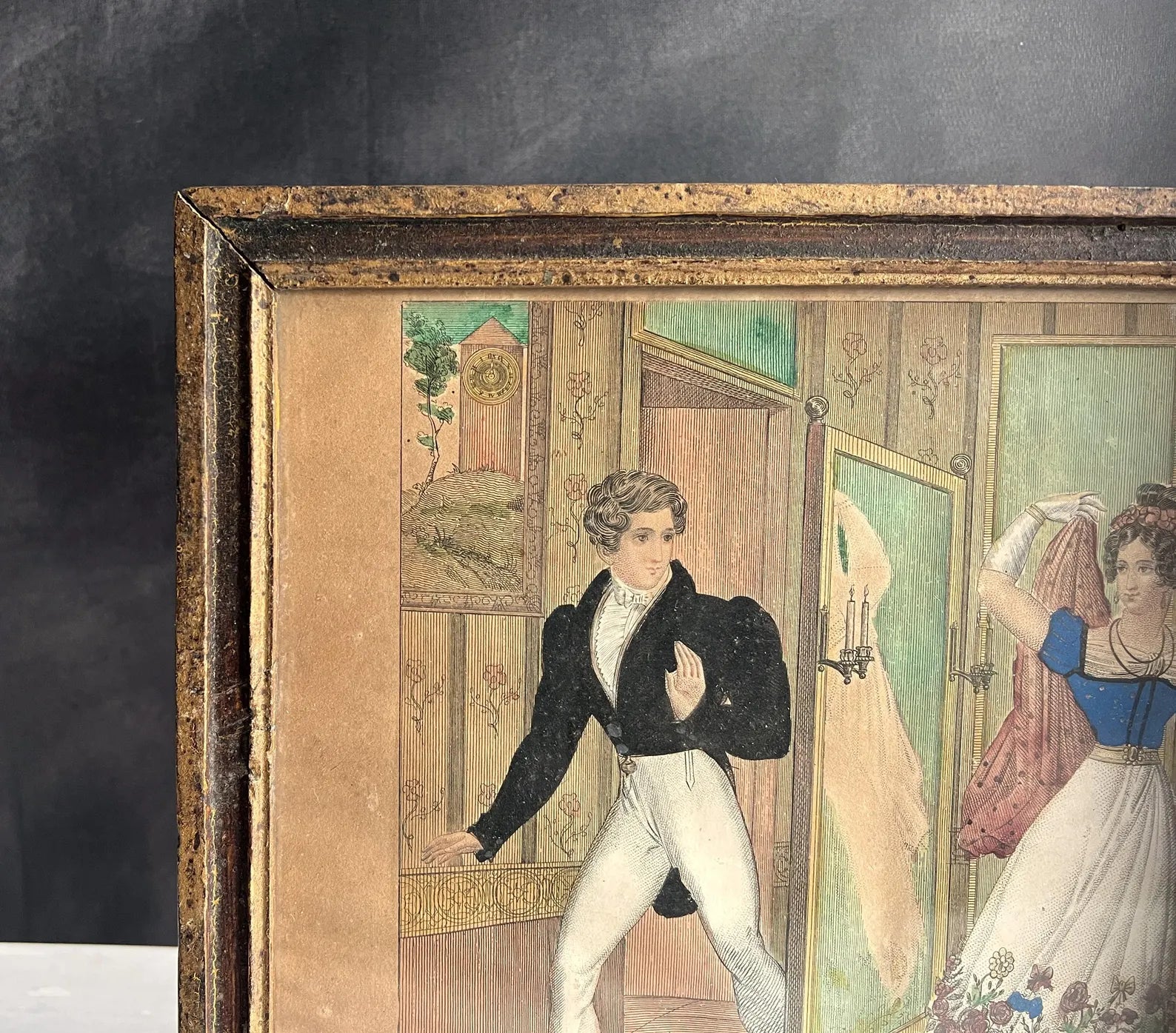 19th Century French Theatrical Engraving Circa 1820s RARE Print