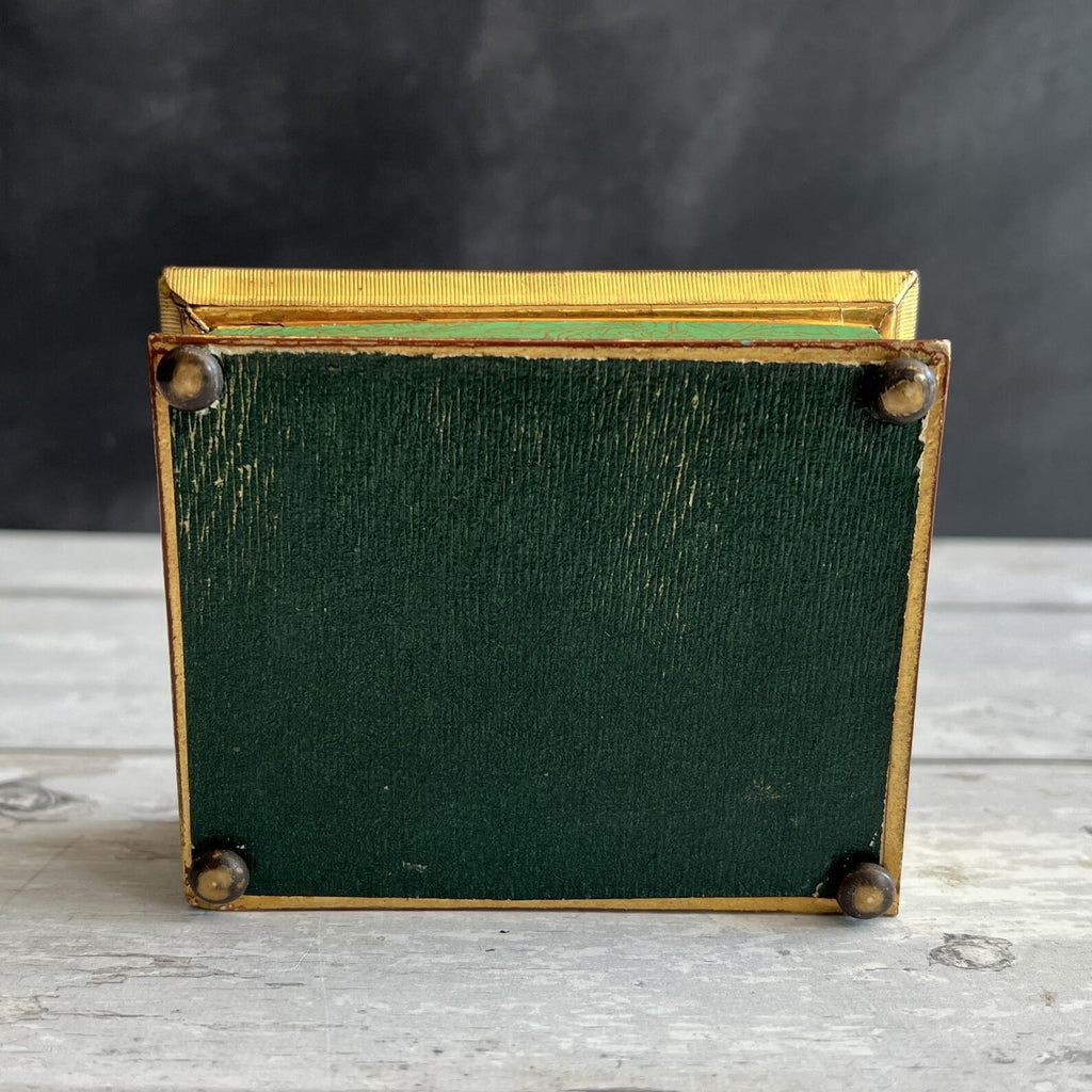 Antique Georgian Bonbon Box Hand Coloured Couple & Dog Scene C 1820