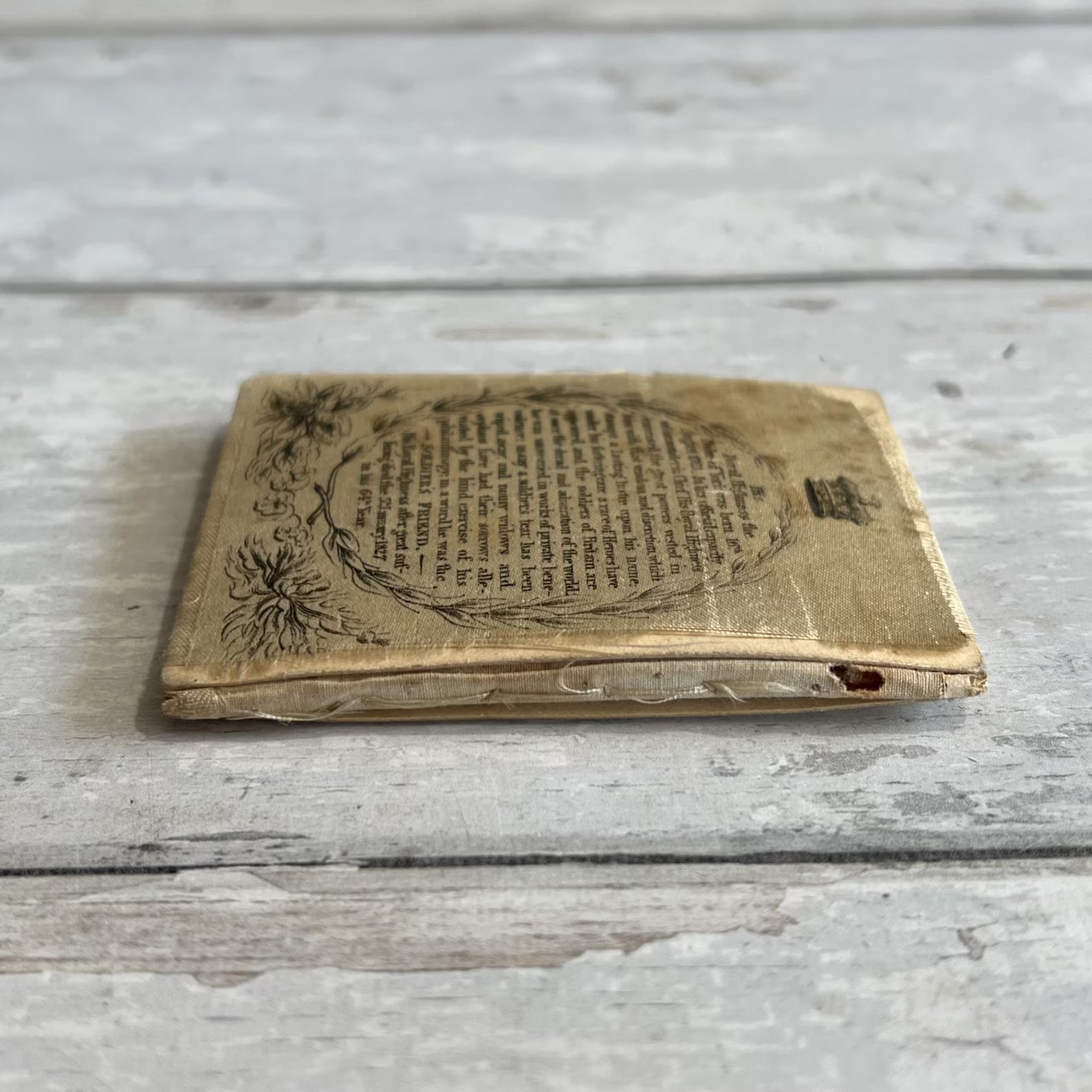 19th Century Silk Needle Book Needle Case Commemorative Duke of York English Circa 1827 Mourning