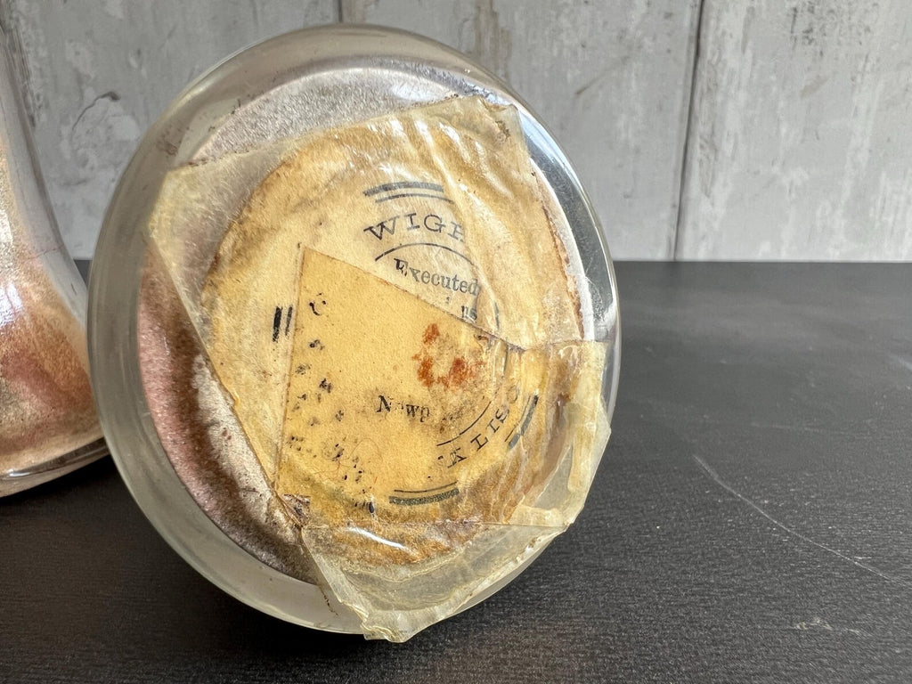 Antique Victorian Alum Bay Sand Bell Jar Paperweight C 1900 Isle of Wight