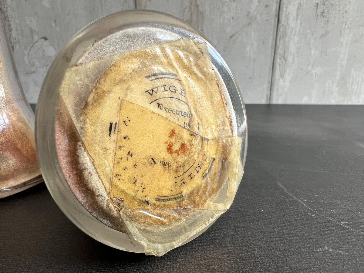 Antique Victorian Alum Bay Sand Bell Jar Paperweight C 1900 Isle of Wight