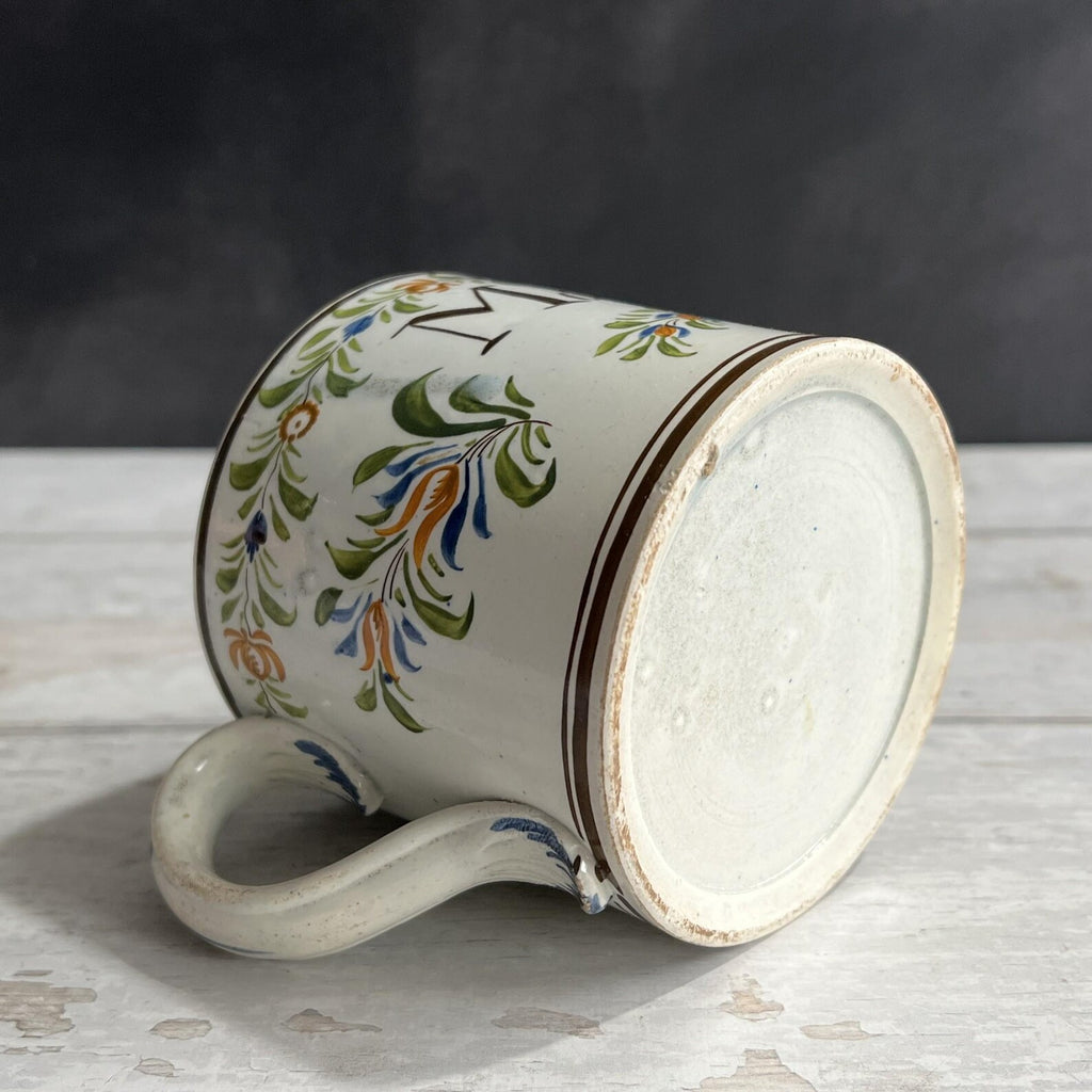 RARE 19th Century MARY Mug English Pearlware Pratt Ware Colours Circa 1810
