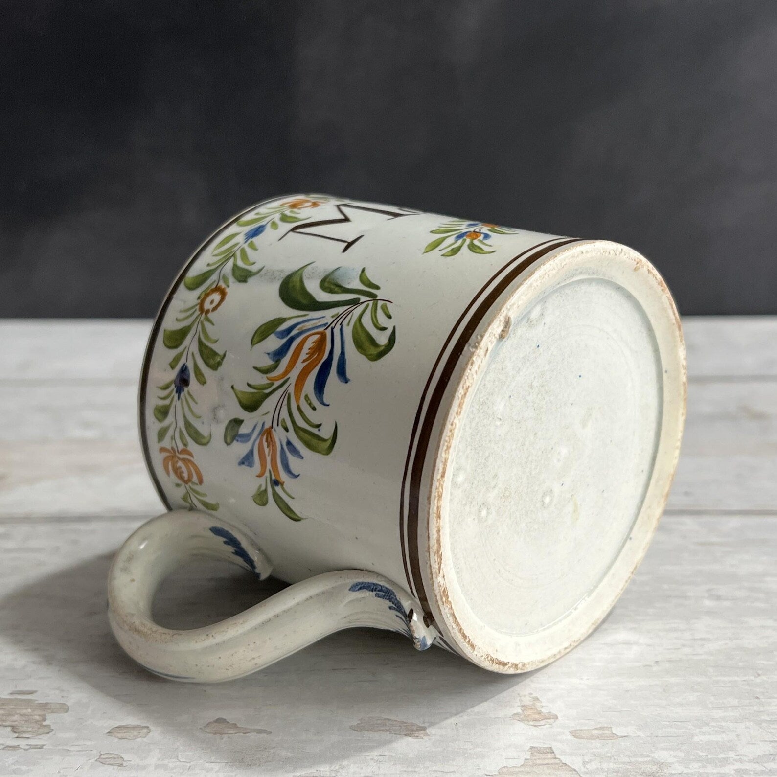RARE 19th Century MARY Mug English Pearlware Pratt Ware Colours Circa 1810