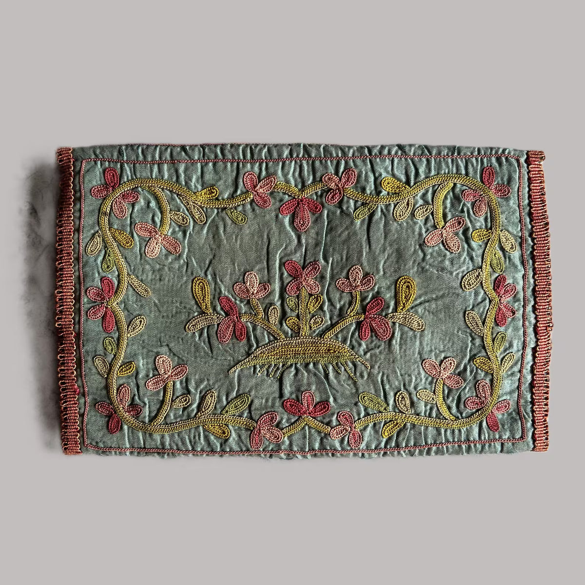 18th Century Silk Pocketbook Purse French Circa 1790