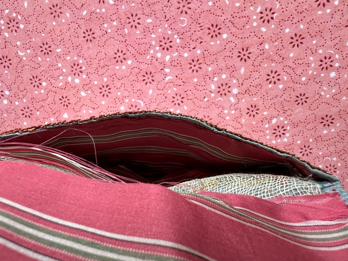 18th Century Silk Pocketbook Purse French Circa 1790