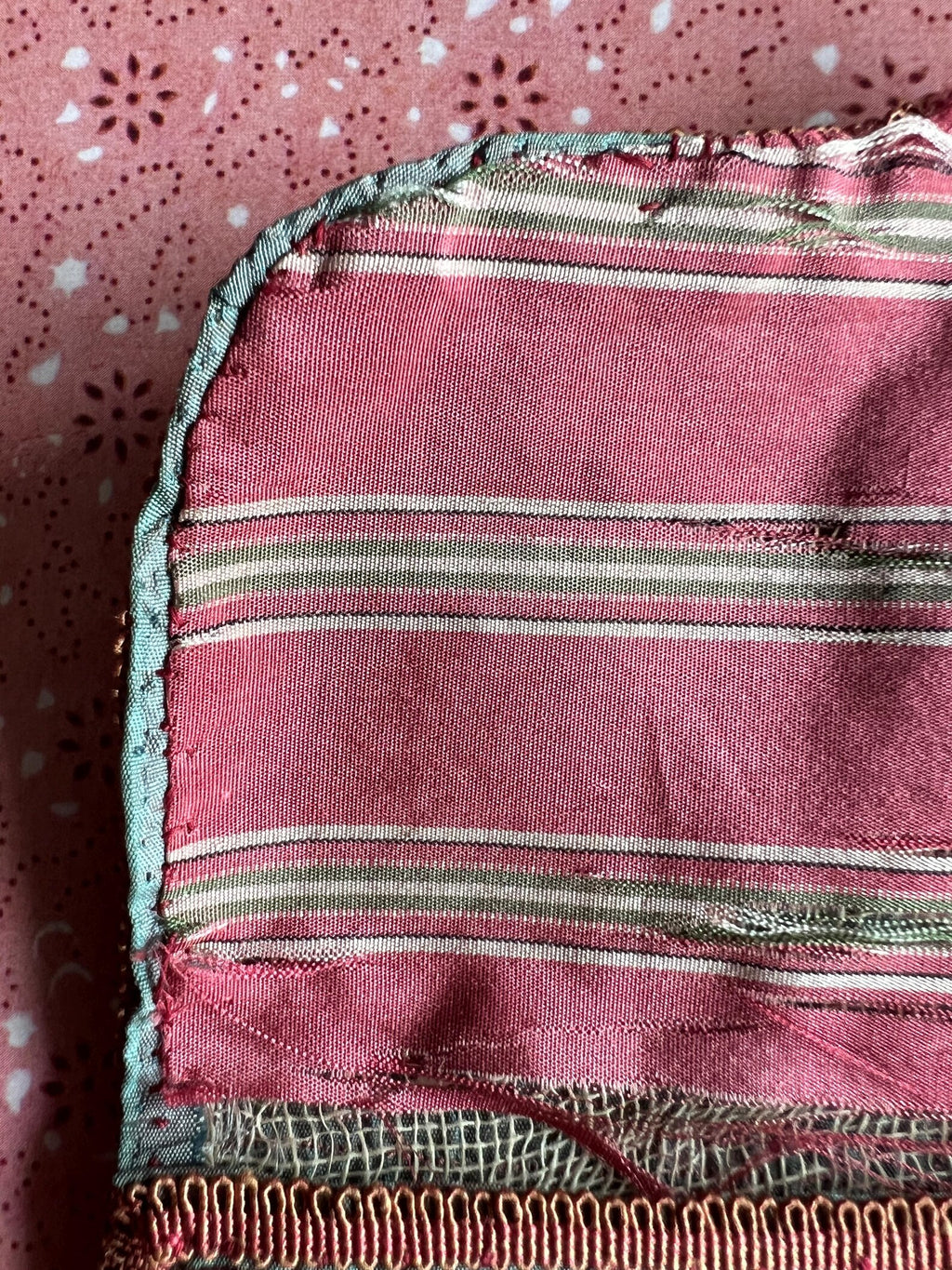 18th Century Silk Pocketbook Purse French Circa 1790