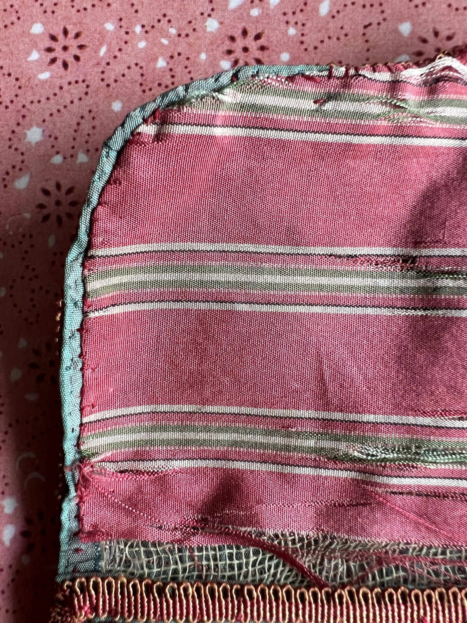 18th Century Silk Pocketbook Purse French Circa 1790
