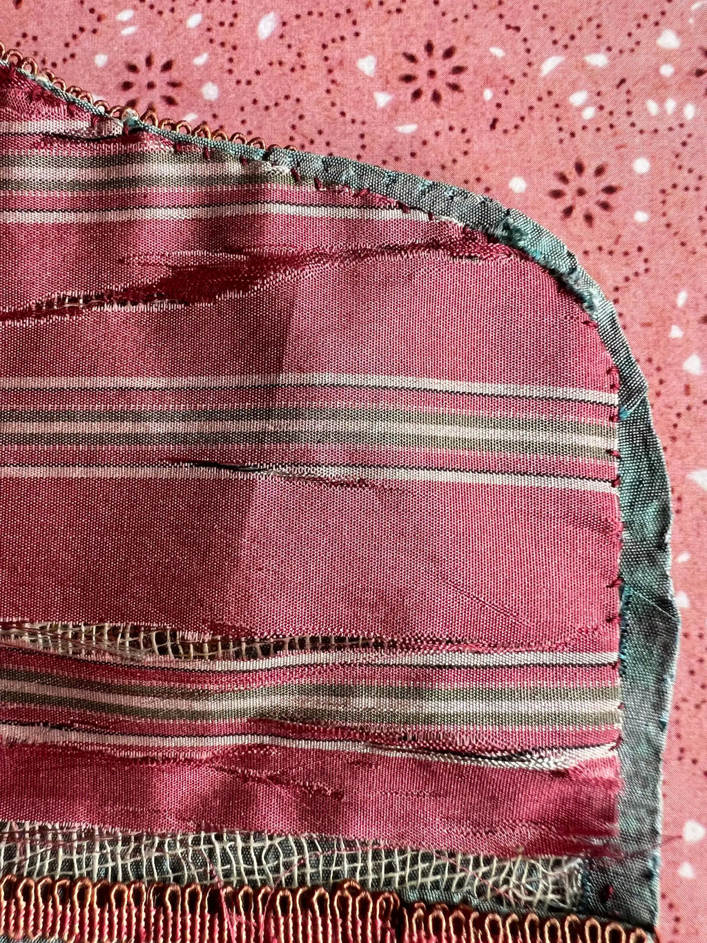 18th Century Silk Pocketbook Purse French Circa 1790
