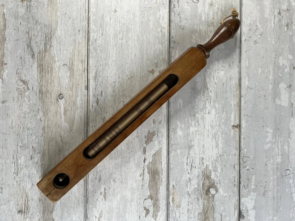 Antique Kitchenalia Treen Bath Thermometer Wooden Floating C 1900